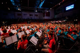 Blick ins Bl&auml;serklassenensemble, 23. November 2019 in der MBS Arena Potsdam