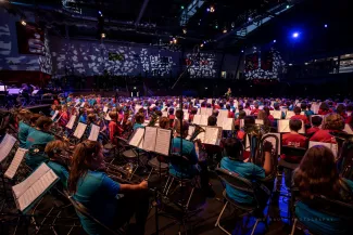 Blick ins Bl&auml;serklassenensemble, 23. 2019 November in der MBS Arena Potsdam