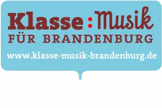 Klasse:Musik Banner, rote Schrift auf blauem Grund