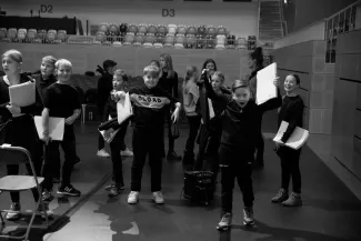 Kinder in Konzerthalle, Bl&auml;serklassenkonzert 2022